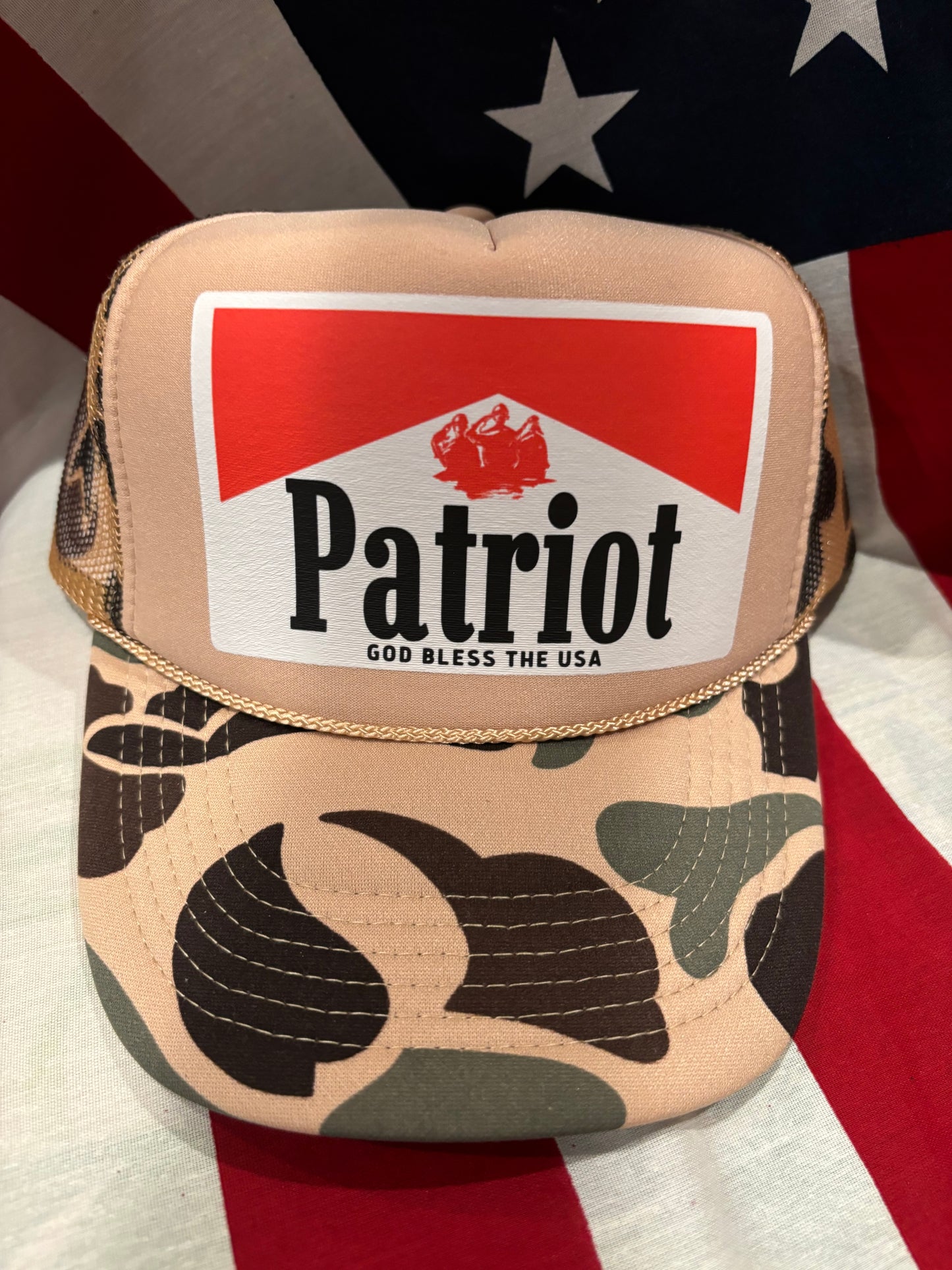 PATRIOT CAMO TRUCKER HAT