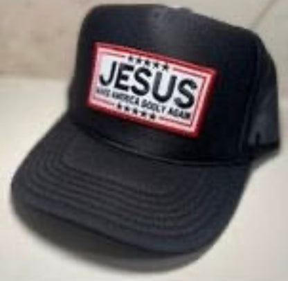 JESUS MAKE AMERICA GODLY AGAIN TRUCKER HAT