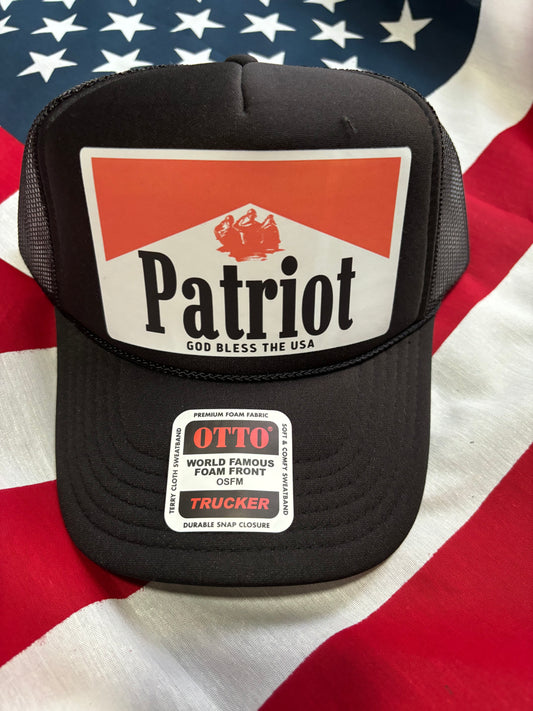 PATRIOT BLACK TRUCKER HAT